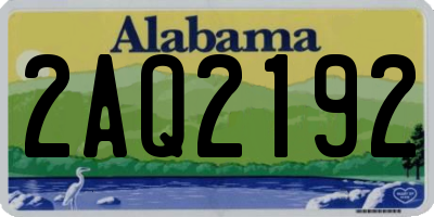 AL license plate 2AQ2192