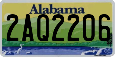 AL license plate 2AQ2206