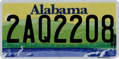 AL license plate 2AQ2208