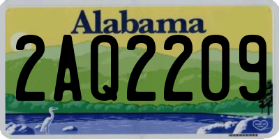 AL license plate 2AQ2209