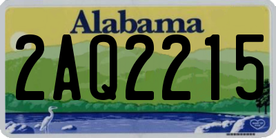 AL license plate 2AQ2215