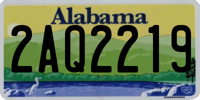 AL license plate 2AQ2219