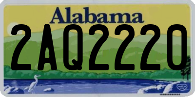 AL license plate 2AQ2220