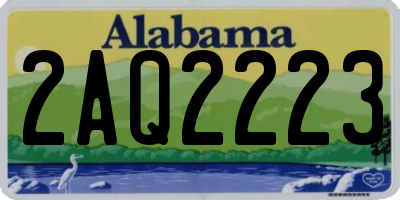 AL license plate 2AQ2223