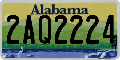 AL license plate 2AQ2224