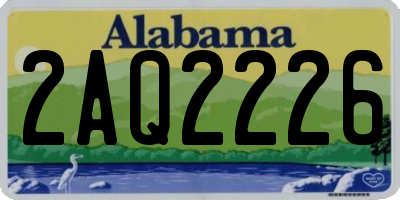 AL license plate 2AQ2226