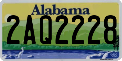 AL license plate 2AQ2228