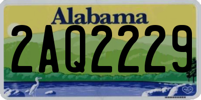 AL license plate 2AQ2229