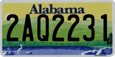AL license plate 2AQ2231
