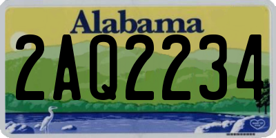 AL license plate 2AQ2234