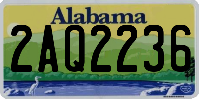 AL license plate 2AQ2236