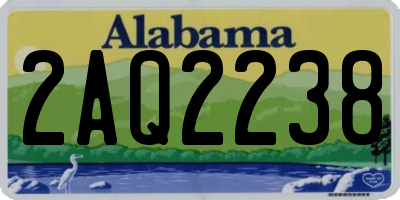 AL license plate 2AQ2238