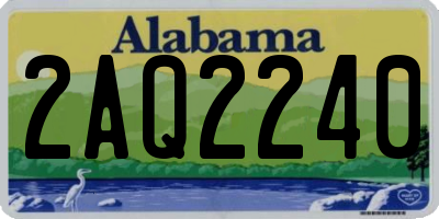 AL license plate 2AQ2240
