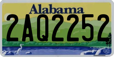 AL license plate 2AQ2252