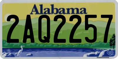 AL license plate 2AQ2257
