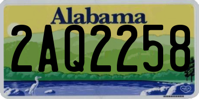 AL license plate 2AQ2258