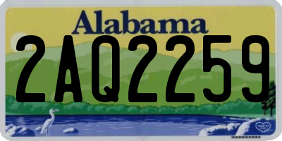 AL license plate 2AQ2259