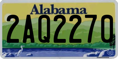 AL license plate 2AQ2270