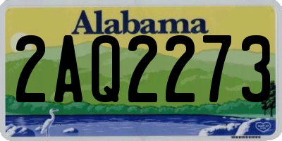 AL license plate 2AQ2273