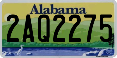 AL license plate 2AQ2275