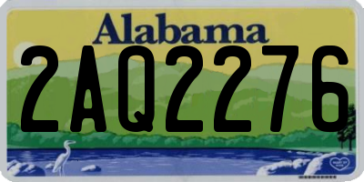 AL license plate 2AQ2276