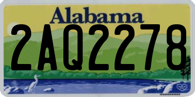 AL license plate 2AQ2278