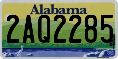 AL license plate 2AQ2285