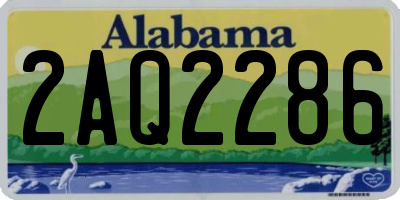 AL license plate 2AQ2286