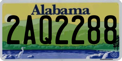 AL license plate 2AQ2288