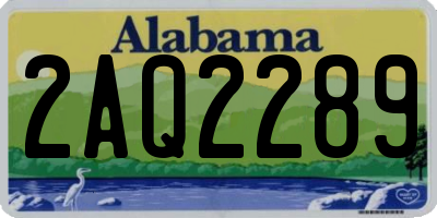 AL license plate 2AQ2289