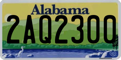 AL license plate 2AQ2300