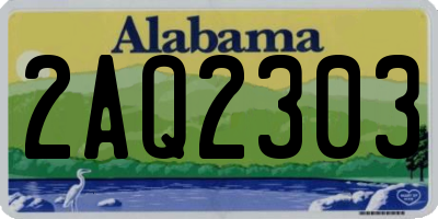 AL license plate 2AQ2303
