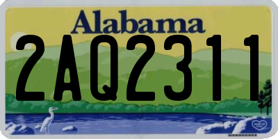 AL license plate 2AQ2311