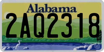 AL license plate 2AQ2318