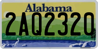 AL license plate 2AQ2320