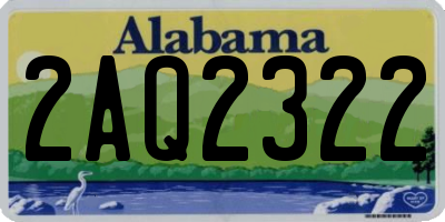 AL license plate 2AQ2322
