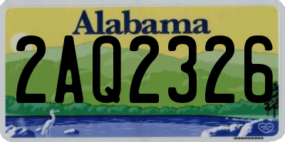 AL license plate 2AQ2326
