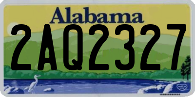 AL license plate 2AQ2327