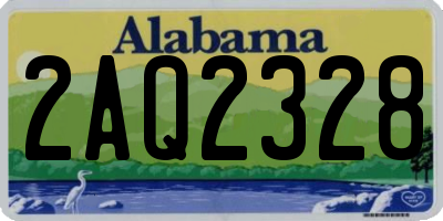 AL license plate 2AQ2328