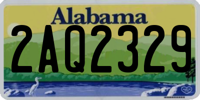AL license plate 2AQ2329