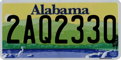 AL license plate 2AQ2330