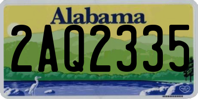 AL license plate 2AQ2335