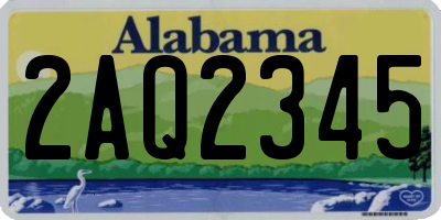 AL license plate 2AQ2345