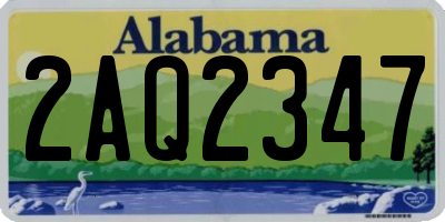 AL license plate 2AQ2347