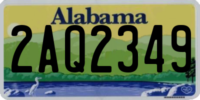 AL license plate 2AQ2349