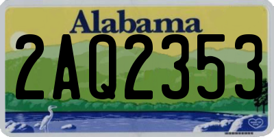 AL license plate 2AQ2353