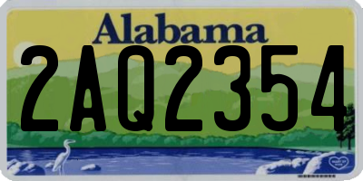 AL license plate 2AQ2354