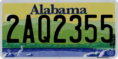 AL license plate 2AQ2355