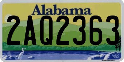 AL license plate 2AQ2363