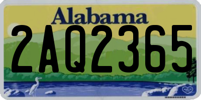 AL license plate 2AQ2365